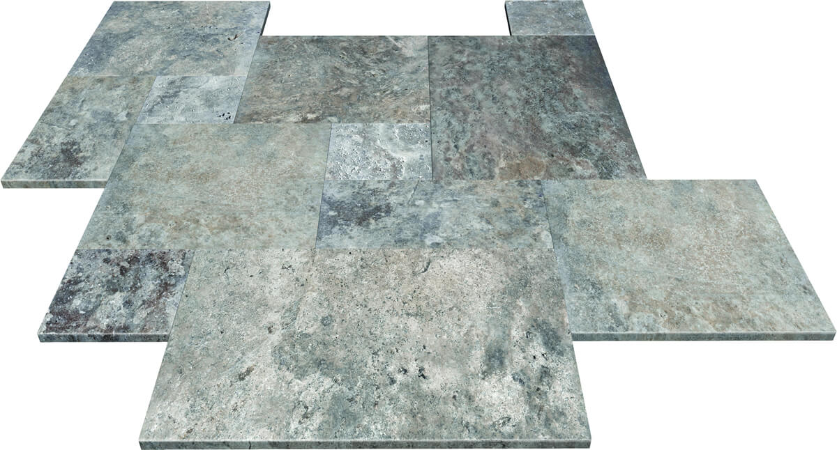 Carrelage Travertin Silver Cross 1.2x40,60x61